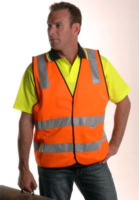 Hi-Visibility Safety Vest With Reflective Tape